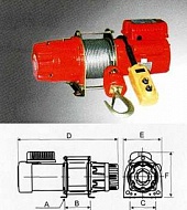 Лебёдка KDJ-300E1 (380V, г/п 300 кг, L=30м) Лебёдка KDJ-300E1 (380V, г/п 300 кг, L=30м)