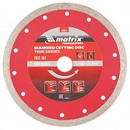 Диск алмазный, отрезной сплошно��, 180 х 22,2 мм, тонкий, мокрая резка Matrix Professional Диск алмазный, отрезной сплошно��, 180 х 22,2 мм, тонкий, мокрая резка Matrix Professional
